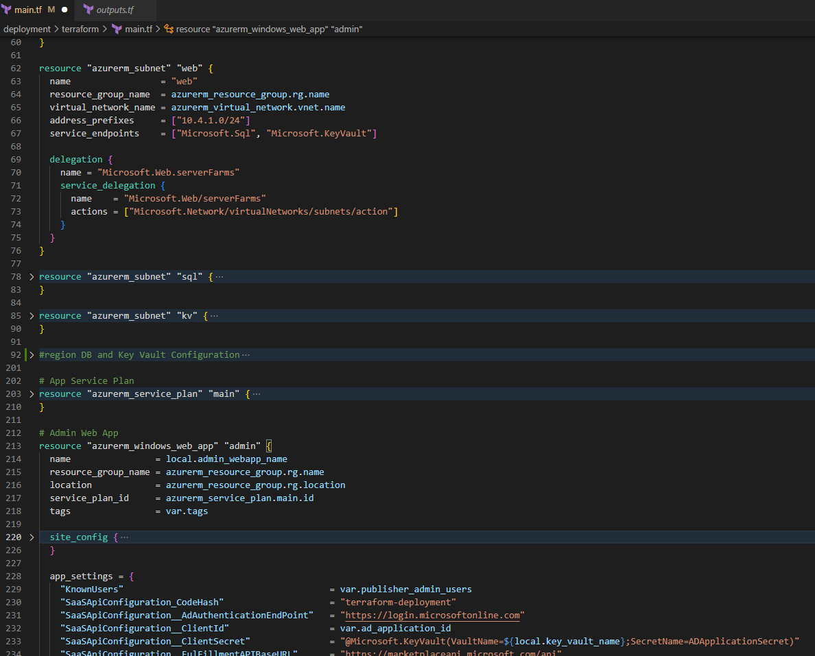 Generated Terraform output