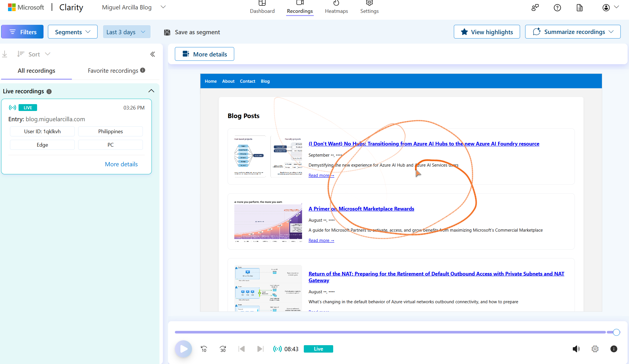 Live session recordings can provide immediate feedback on how new features are received.